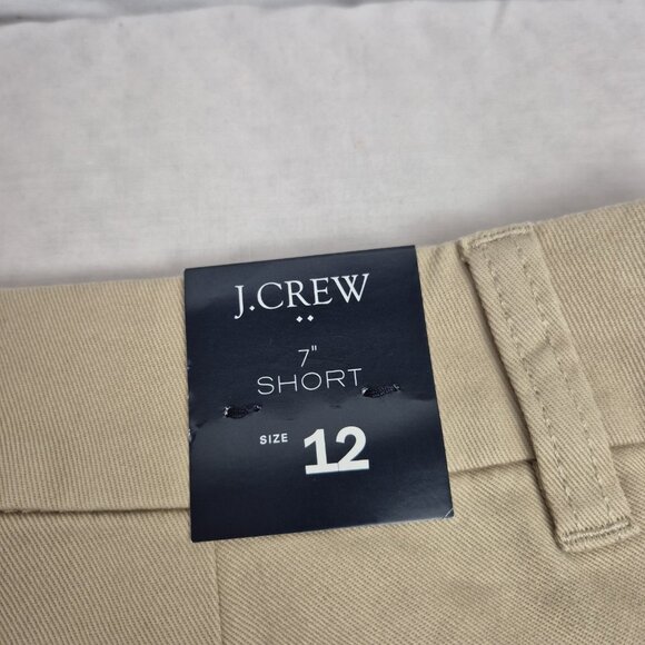 J. Crew Women's Shorts Size 12 7 Inches Inseam Light Khaki Chino Classic (56) - Picture 7 of 10